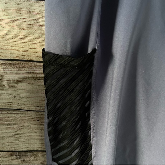 Purple Athletic Leggings with Black Details & Pockets, Size 3X - Picture 6 of 7